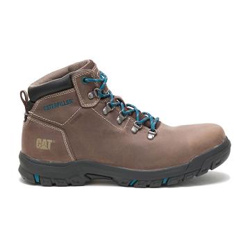 Buty Ochronne Damskie Caterpillar Mae Steel Metalowym Waterproof Taupe | CAT421-PL