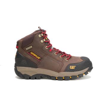 Buty Ochronne Męskie Caterpillar Navigator Mid Waterproof Steel Metalowym Brązowe | CAT040-PL