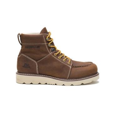 Buty Ochronne Męskie Caterpillar Tradesman Brązowe | CAT007-PL