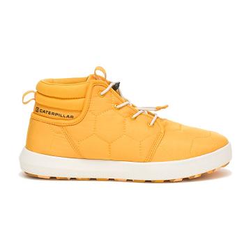 Sneakersy Damskie Caterpillar CODE Scout Mid Żółte | CAT524-PL